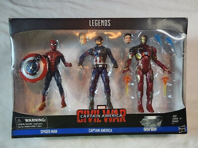 Hasbro Marvel Legends 6-Inch Civil War Spider-Man Captain America