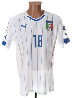 ITALY 2014/2015 AWAY FOOTBALL SHIRT PUMA SIZE M MATCH WORN ISSUE U-21 18