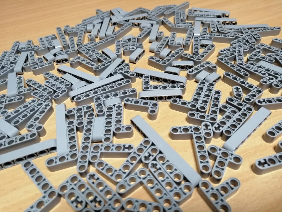 LEGO TECHNIC Großes Konvolut Liftarme hellgrau / Lochstangen Technik Sammlung - Bild 3 von 4