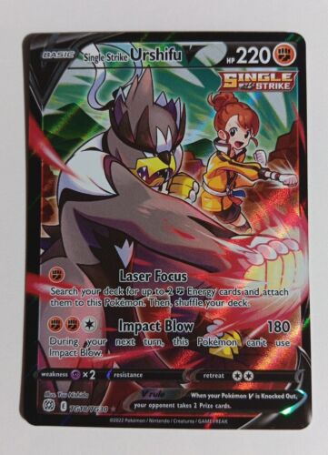 Pokémon Brilliant Stars - Single Strike Urshifu V Full Art NM TG18/TG30 SEE PICS - Picture 1 of 4