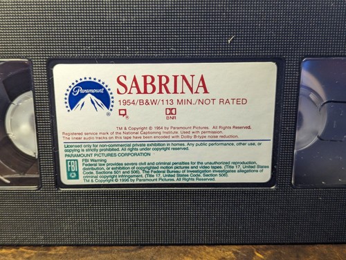 Audrey Hepburn Collection 3 VHS Set-Sabrina/Breakfast at Tiffany's/Roman Holiday - Picture 11 of 13