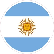 (NOT A PATCH) Argentina Country Round Shape Flag Heat Transfer Vinyl Iron On HTV