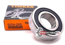TIMKEN 6004 2RS DEEP GROOVE BALL BEARING, RUBBER SEALED 20x42x12mm 6004DDU