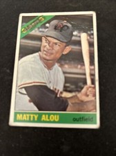 1966 Topps Baseball Card #191 Matty Alou San Francisco Giants P/F  Writing