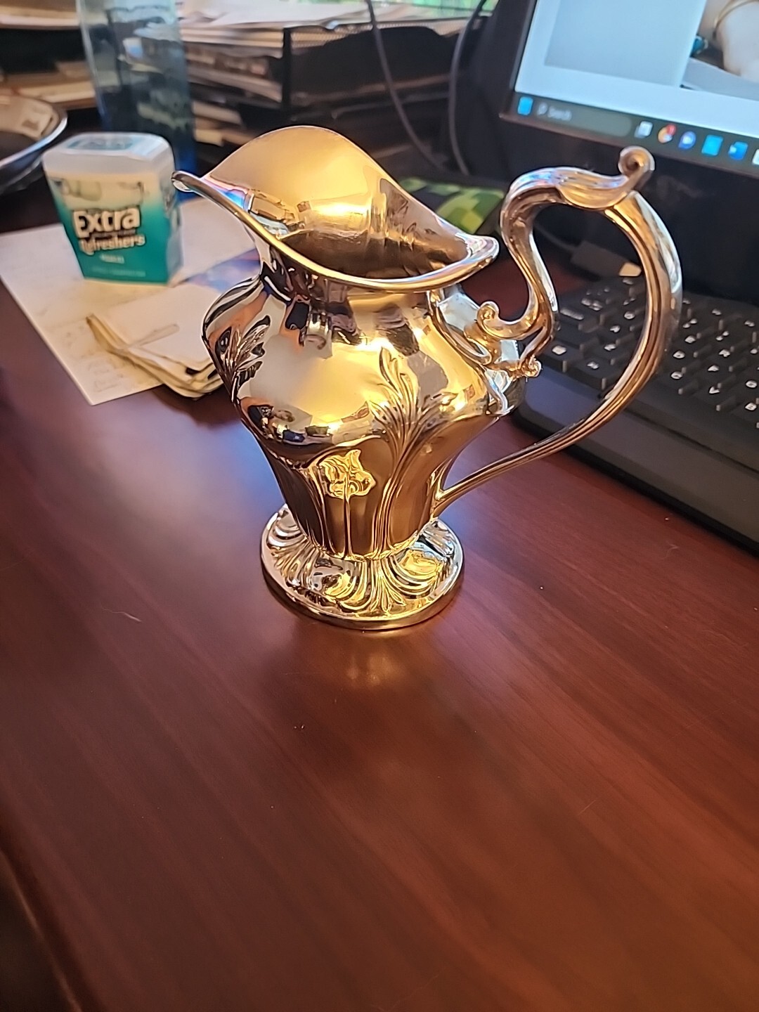 Antique Pairpoint Mfg Quadruple Silver Plated 3-piece Tea/Coffee Set #387 C.1904