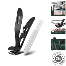 Angled Head Nail Clippers for Seniors, Ergonomic Toenail Clippers for Thick N...
