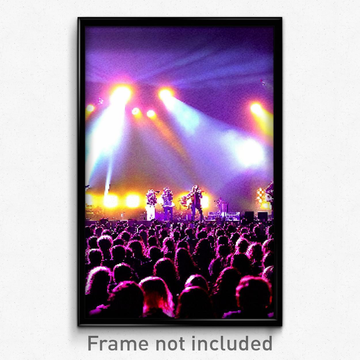 Pixel Art Poster - Adventurous Concert (8 Bit Psychedelic Video Game Print)