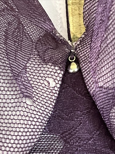 Reggiseno con ferretto in pizzo lavanda e viola Cacique taglia 42DD - Foto 5 di 5