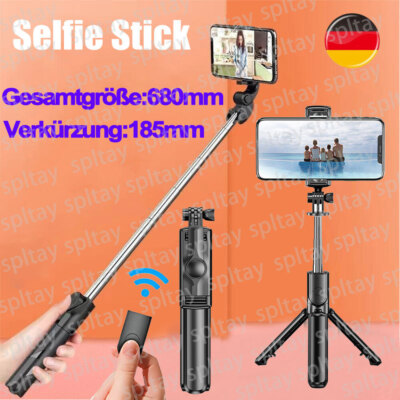 Bluetooth Selfie Stick Tripod Handy Stative for phone Free Switch 360°