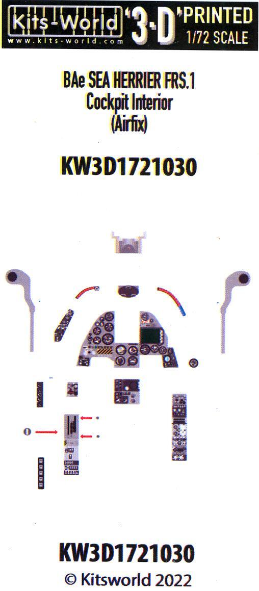 Kits World Decals 1/72 3D BAe SEA HARRIER FRS.1 COCKPIT INTERIOR Airfix eBay