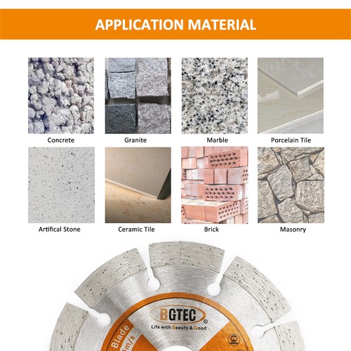 Diamond Saw Blade Cutting for Concrete Stone Marble Granite Cut-off Wheel 6/9 in - Picture 3 of 12
