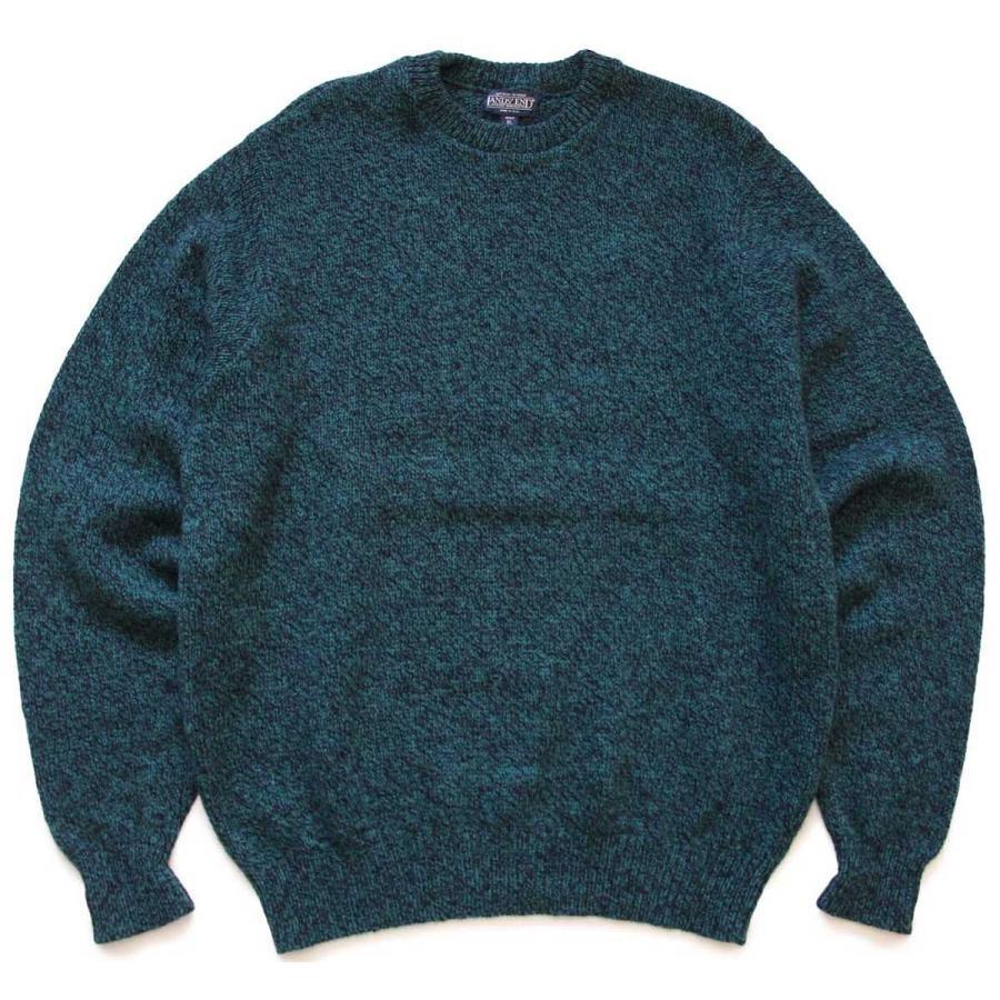 90S Usa Made Lands'End Plain Wool Knit Sweater Green Mix Xl 90S Usa Made Lands'End Plain Wool Knit Sweater Green Mix Xl