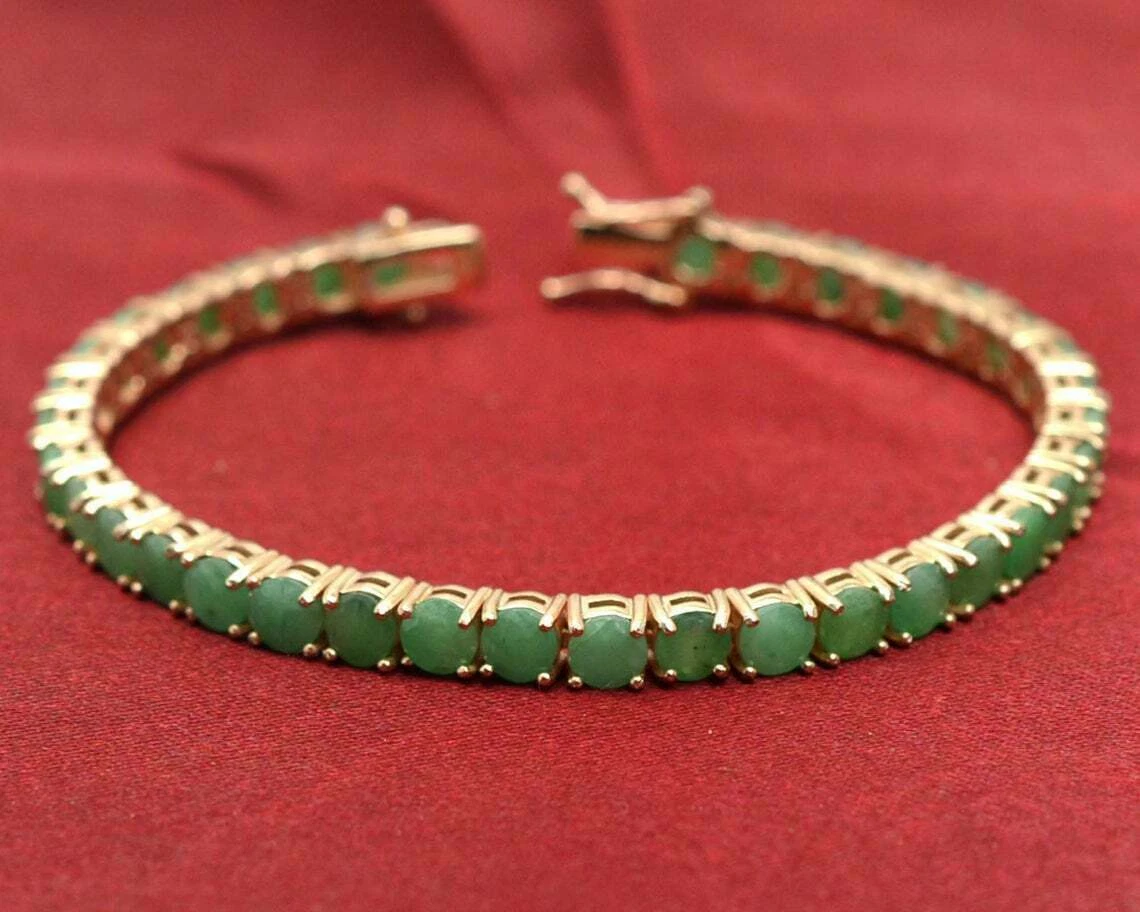 Natural emerald bracelet store
