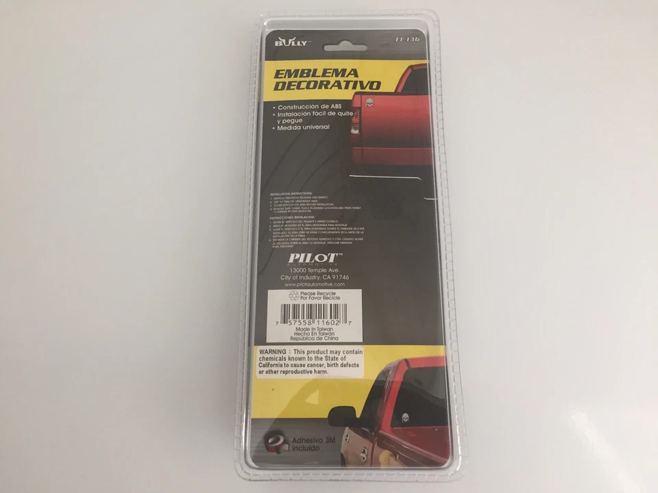 Adesivo 3D emblema plástico abs cromo crânio militar para carro, caminhão, SUV, trailer - Imagem 2 de 4