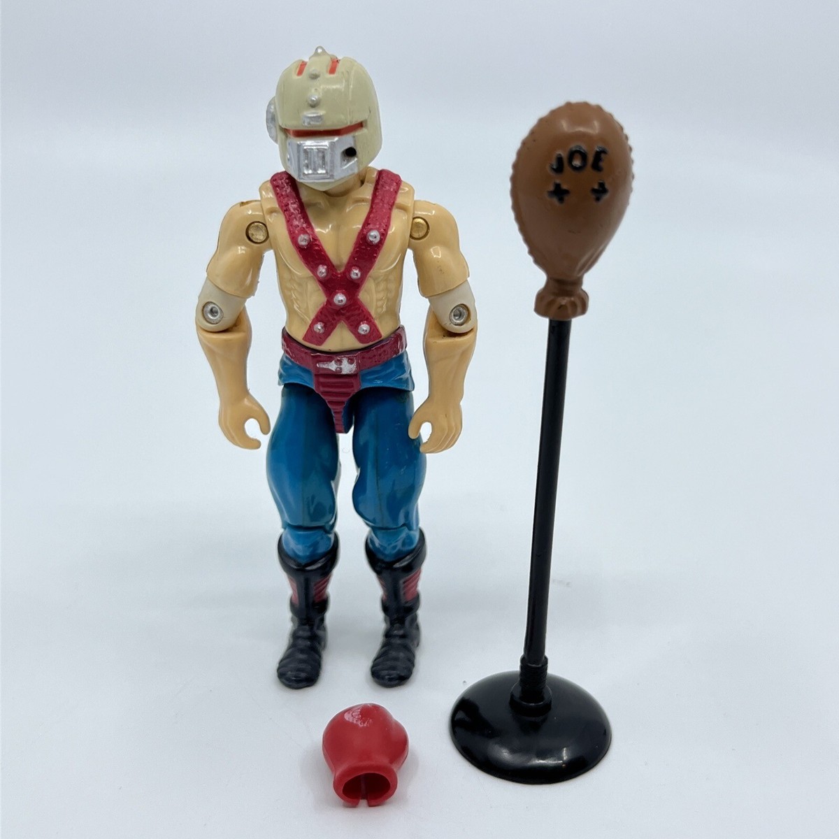 Vintage 1987 GI Joe Big Boa Action Figure w/ Punching Bag & 1