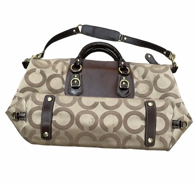 Coach ~ Op Art Large Sabrina ~ H0826-12943 ~ Khaki Sateen/Leather