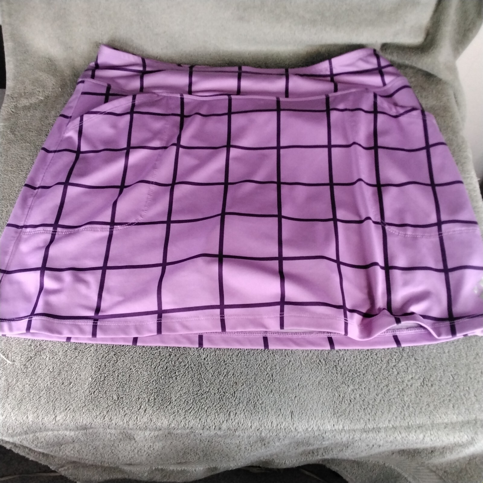 Jofit Womens Golf Skort Skirt Size L Purple Geometric Squares Pockets pull  on | eBay
