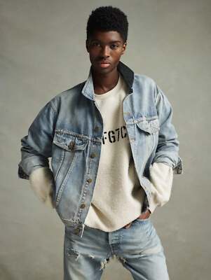 FEAR OF GOD Seventh Collection Blue Trucker Denim Jacket US