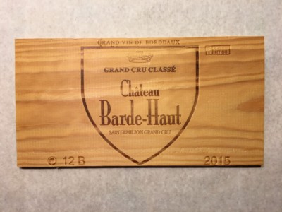 1 Rare Wine Wood Panel Château Barde Haut Vintage CRATE BOX SIDE 6/18 ...