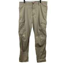 WRANGLER Pants Mens Size 38 x 30 31 Brown Cargo Performance Stretch Hiking Flex