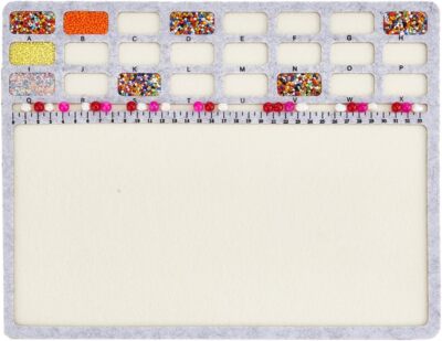 Large Rectangle Felt Beading Mat, Felt Bead Design Boards with Centimeter Alphab