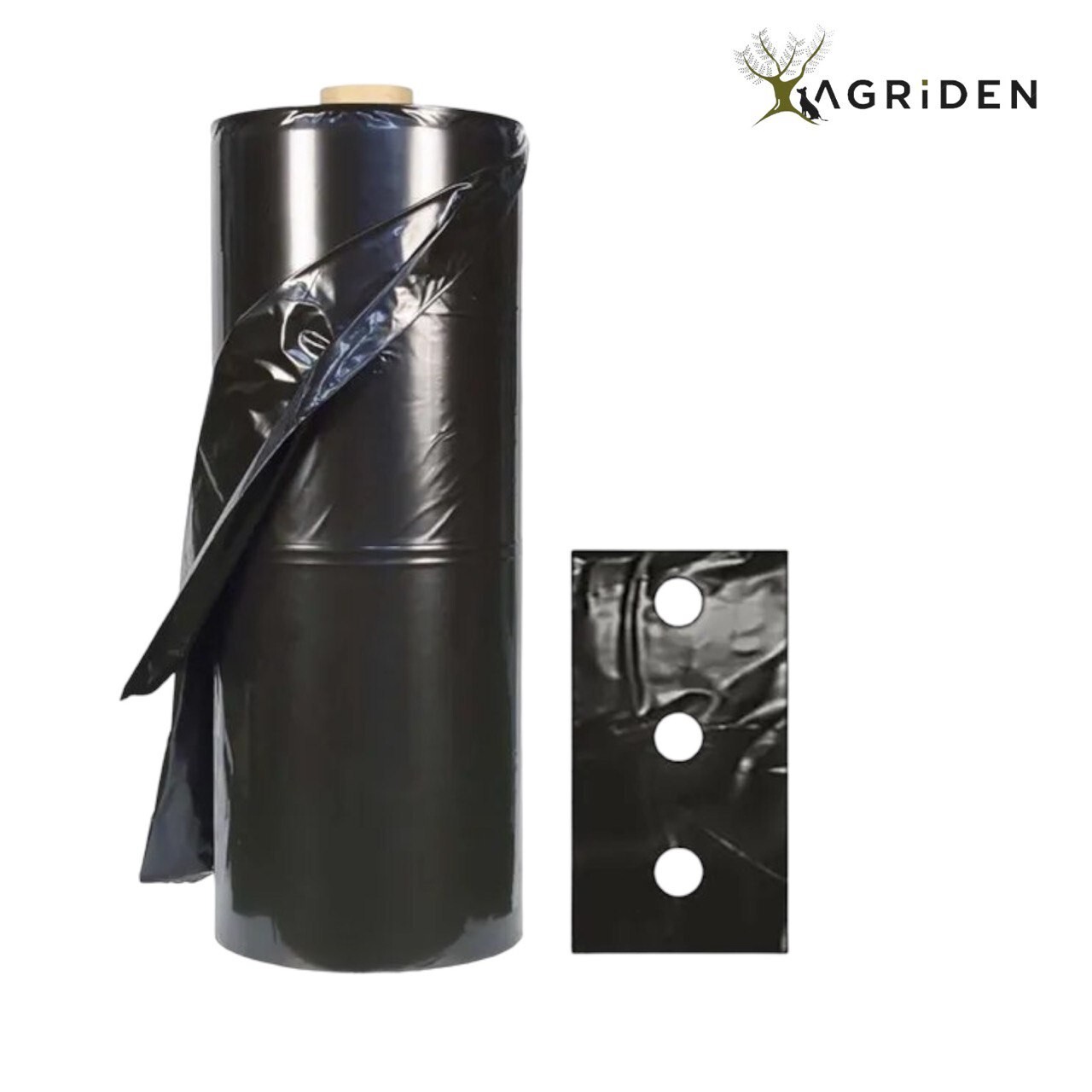 TELO NERO PER PACCIAMATURA 120 CM x 10 MT CON FORI CENTRALI DISTANTI 40 CM - LIF