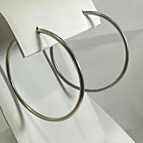 Orecchini A Cerchio Pendenti Donna In Argento 925 Con Piuma, Stile Piuma, Senza Etichetta