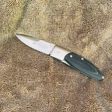 Boker Folding Knife Charcoal Gray "Wood" Walker Design Solingen Germany ATS-34