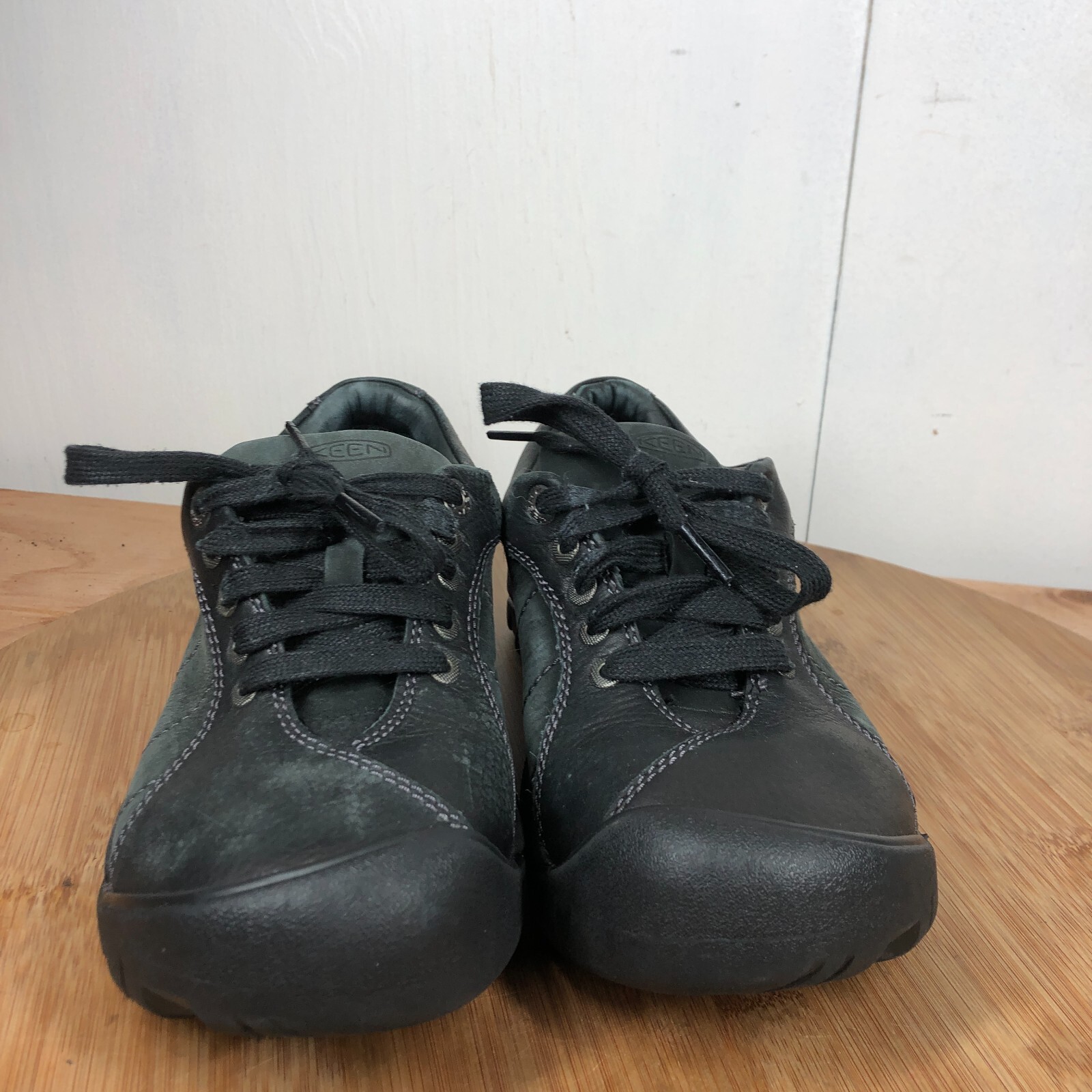 Scarpe Keen Donna 7 Presidio Sneakers Escursionismo Pelle Nera Trail Walking Casual