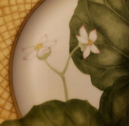 222 Fifth Fine Porcelain Plate "Rainforest" 8in Round Dish - Picture 6 of 6
