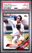 2016 Topps First Pitch 🔥JOHNNY KNOXVILLE🔥 Dodgers PSA 10 💎 Gem Mint Jackass
