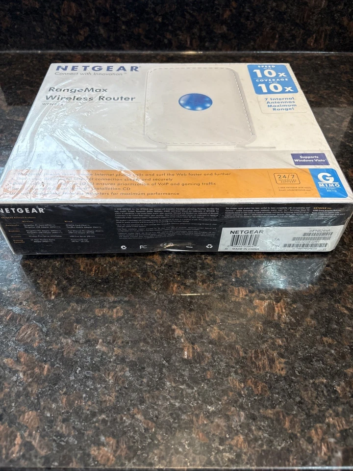 NETGEAR RangeMax Wireless Router WPN824 G MIMO  New & Sealed - Image 2 of 4