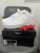 Nike Supreme x Air Force 1 Low Box Logo - White Men -12