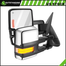 Pair For 03-07 Chevy Gmc Chrome Power Heated Dynamic Led Signals Towing Mirrors Pair For 03-07 Chevy Gmc Chrome Power Heated Dynamic Led Signals Towing Mirrors