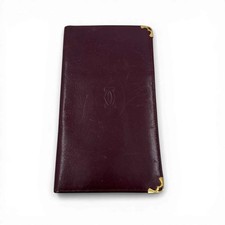 Portafoglio lungo da donna bifold originale CARTIER Bordeaux ZU0022