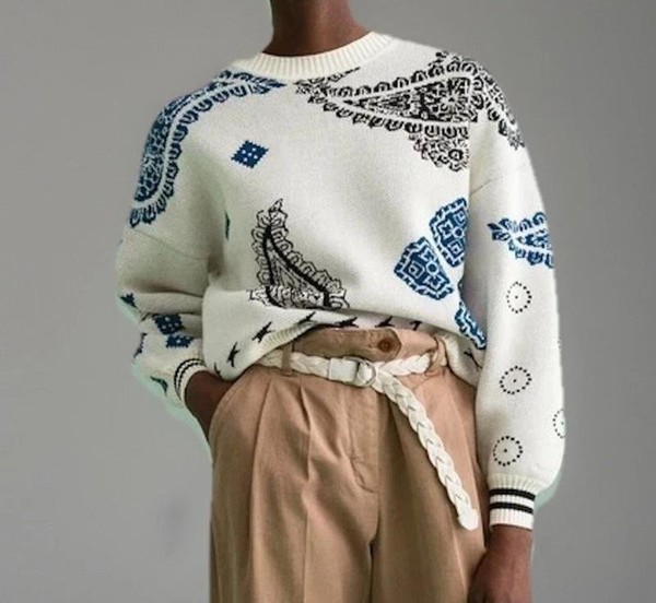 Women Gant Sweater White Cotton 36