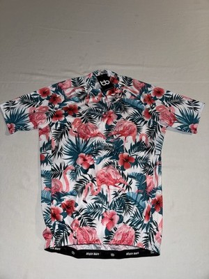 Bicycle Booth Full Zip Cycling Jersey Floral 100% Polyester Men s Large NWT!