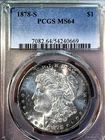 1878 s  MORGAN DOLLAR  PCGS CH BU +  BEAUTIFUL BLAZER  START $.99