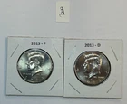 2013 P & D UNC Clad Kennedy Half Dollar Set in CB Flips -Free Shipping - A
