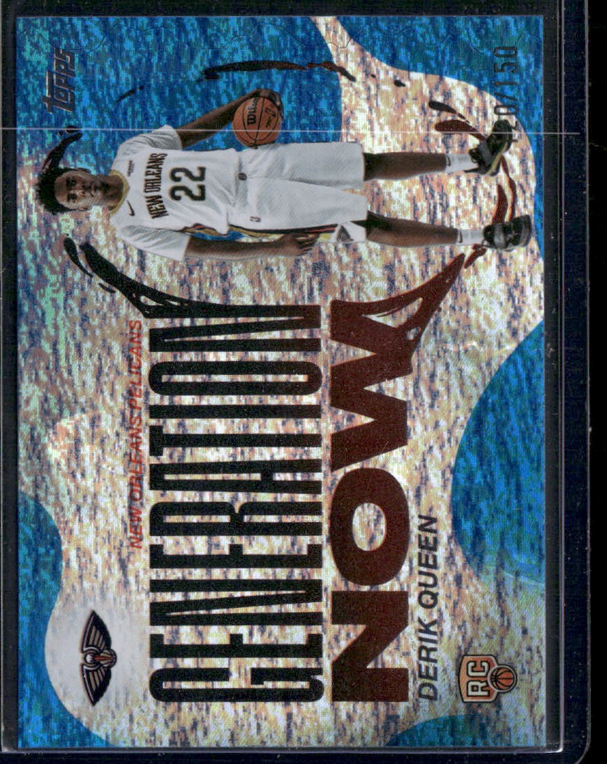 2025-26 Topps #GN-13 Derik Queen Generation Now Blue Holo Foil #/150
