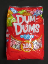 (1) Bag Of Dum Dums Original Mix Pops Fun Flavors 33.9 Oz & 200 Lollipops