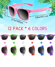 12 Pack Assorted Colored Sunglasses For Adult...