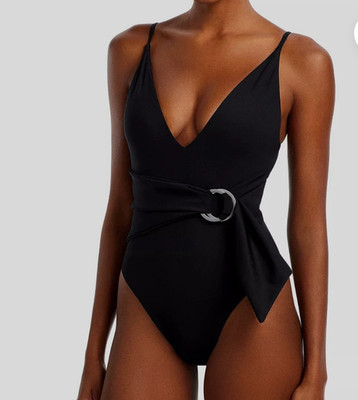 NEW w/tags Jonathan Simkhai  Niya Tie Waist One Piece Swimsuit $195 MEDIUM