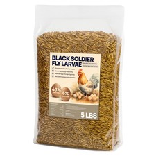 5 LB BSF Larvae Whole Dried Insect Protein for Chickens Poultry Calcium...