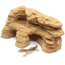 Reptile Hide Shale Scape Step Ledge Rock Basking Platform Cave Tank Decor