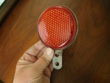 Vintage Red Glass License Plate Topper Reflector Truck Trailer Automobile