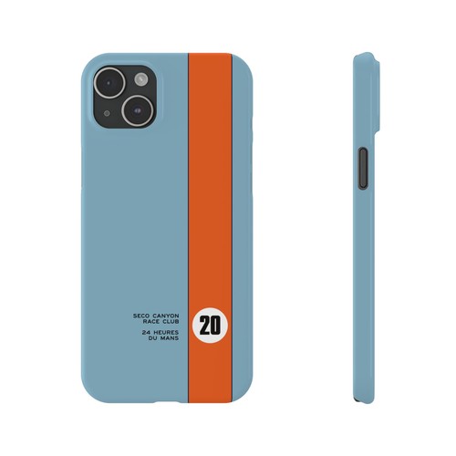 Coque fine iPhone 16/Pro/Max inspirée de Gulf Racing - Porsche Ford GT40 McQueen - Photo 20 sur 73