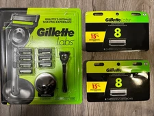 23 Gillette Labs Refill Cartridges with Exfoliating Bar + Handle & Base!