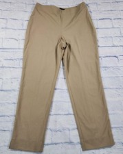 Talbots WOMENS SZ 8P Pants Beige Hollywood Career Pants Mid Rise Polyester Blend