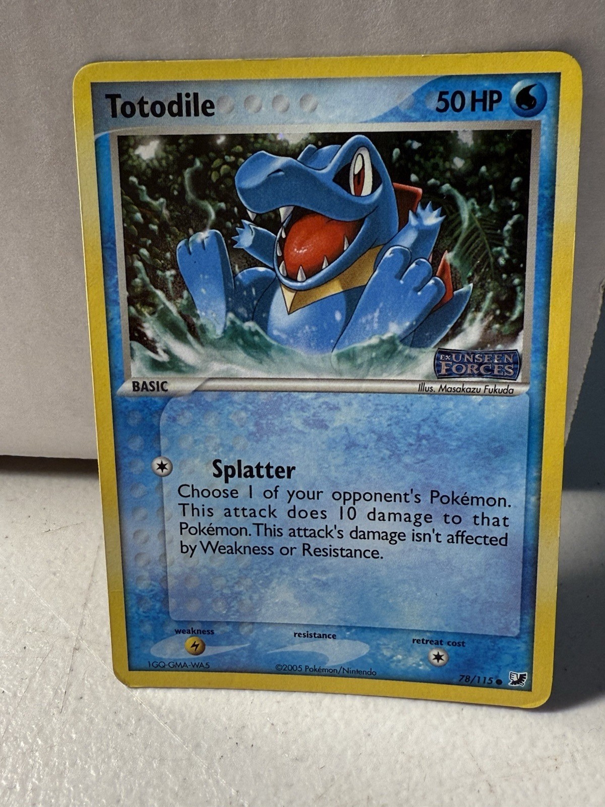 Pokemon Card - Totodile Unseen Forces 78/115 Reverse Holo Stamped